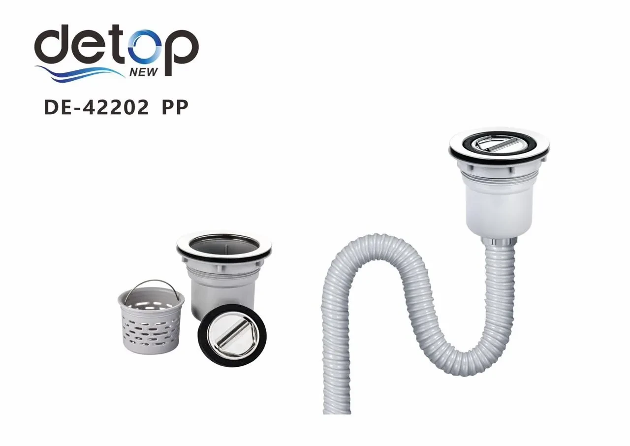 Single Sink waste with Filter Basket Drain stopper